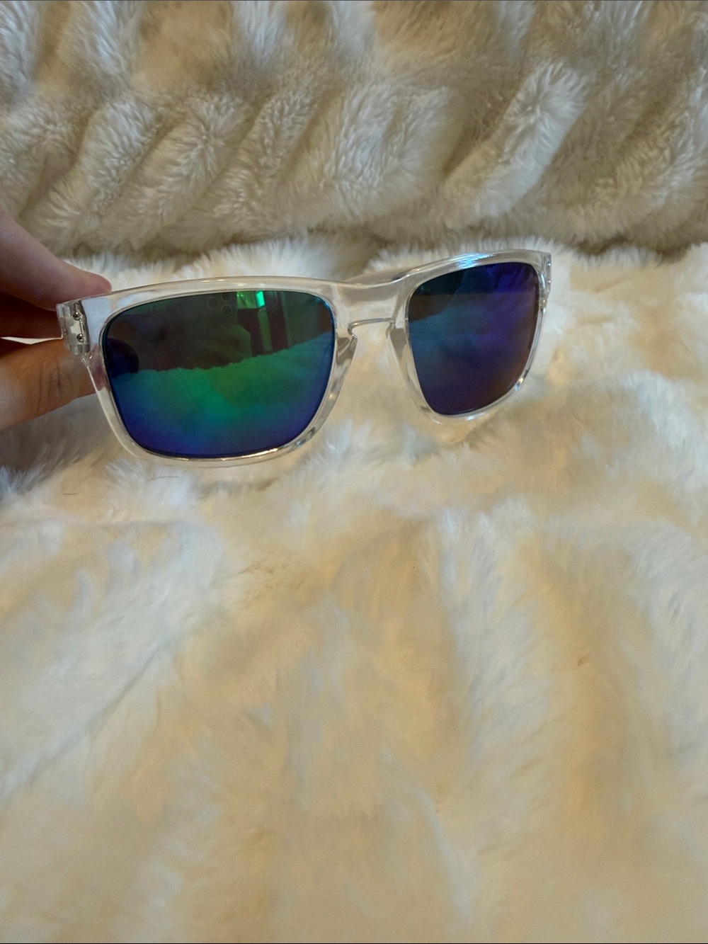 Oakley Holbrook Sunglasses with Blue-Green Mirrored Lenses